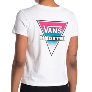 Vans T-shirt off the wall white w/logo L NWT